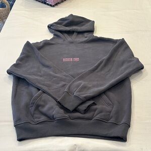 White Fox women’s Gray and pink Hoodie / Sweatshirt. Size xs/s
